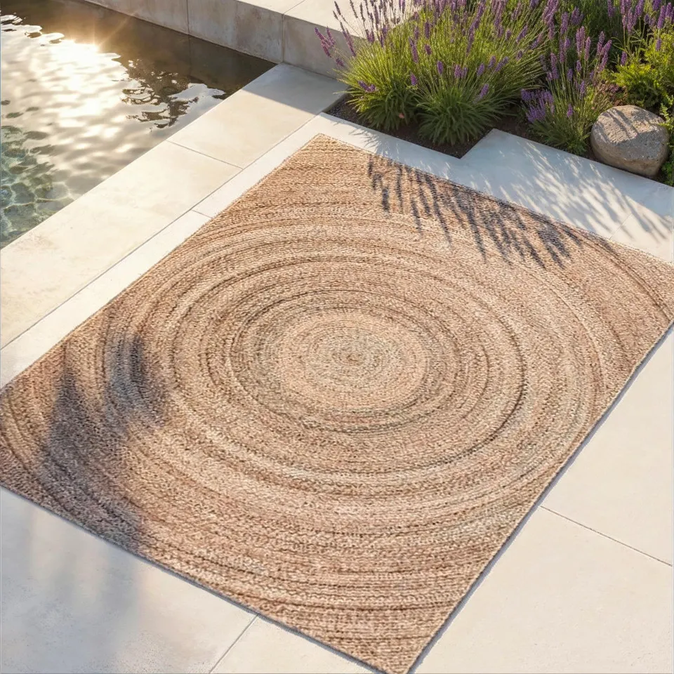 Tapis Idaho : design contemporain pour intérieur et extérieur - Benares - L'élégance des matières naturelles sans les contraintes !