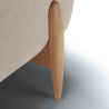 Fauteuil large SITS en tissu chenille coloris natur Jenny avec pieds bois - Zoom pied I Axodeco.fr Fauteuil large SITS en tissu chenille coloris natur Jenny avec pieds bois - Zoom pied I Axodeco.fr