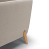 Canapé SITS 3 places en tissu chenille coloris natur Jenny avec pieds bois - Zoom dos I Axodeco.fr Canapé SITS 3 places en tissu chenille coloris natur Jenny avec pieds bois - Zoom dos I Axodeco.fr