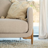 Canapé SITS 3 places en tissu chenille coloris natur Jenny avec pieds bois - Zoom accoudoir I Axodeco.fr Canapé SITS 3 places en tissu chenille coloris natur Jenny avec pieds bois - Zoom accoudoir I Axodeco.fr