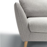 Canapé SITS 2 places en tissu chenille coloris light grey Stella avec pieds bois - Zoom accoudoir & pied | Axodeco.fr Canapé SITS 2 places en tissu chenille coloris light grey Stella avec pieds bois - Zoom accoudoir & pied | Axodeco.fr