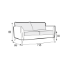 Canapé convertible SITS 3 places en tissu Aquaclean® Lucy avec pieds bois - Dimensions I Axodeco.fr Canapé convertible SITS 3 places en tissu Aquaclean® Lucy avec pieds bois - Dimensions I Axodeco.fr