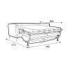 Canapé convertible SITS 3 places en tissu Aquaclean® Lucy avec pieds bois - Dimensions lit I Axodeco.fr Canapé convertible SITS 3 places en tissu Aquaclean® Lucy avec pieds bois - Dimensions lit I Axodeco.fr