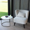 Fauteuil Ina CASTLE LINE avec pieds bois ronds coloris Mushroom Gent n°07 - Ambiance I Axodeco.fr