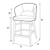 Chaise îlot Fay CASTLE LINE avec pieds ronds en bois - Dimensions I Axodeco.fr Chaise îlot Fay CASTLE LINE avec pieds ronds en bois - Dimensions I Axodeco.fr