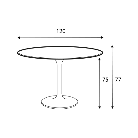 Table en marbre Torso CASTLE LINE - Dimensions  I Axodeco.fr