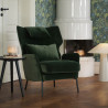 Fauteuil SITS en velours Alex coloris deep green avec pieds métal et repose-tête -  Ambiance I Axodeco.fr Fauteuil SITS en velours Alex coloris deep green avec pieds métal et repose-tête -  Ambiance I Axodeco.fr