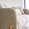 Canapé SITS 3 places en velours chenillé Jenny coloris cold beige avec pieds bois - Zoom ambiance n°1 I Axodeco.fr Canapé SITS 3 places en velours chenillé Jenny coloris cold beige avec pieds bois - Zoom ambiance n°1 I Axodeco.fr