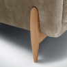 Canapé SITS 3 places en velours chenillé Jenny coloris cold beige avec pieds bois - Zoom pied I Axodeco.fr Canapé SITS 3 places en velours chenillé Jenny coloris cold beige avec pieds bois - Zoom pied I Axodeco.fr