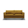Canapé SITS 2 places en velours côtelé Impulse coloris mustard avec pieds métal - Vue de face I Axodeco.fr Canapé SITS 2 places en velours côtelé Impulse coloris mustard avec pieds métal - Vue de face I Axodeco.fr