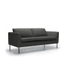 Canapé SITS 2 places en tissu chiné Charlie coloris anthracite avec pieds métal -  Vue latérale I Axodeco.fr Canapé SITS 2 places en tissu chiné Charlie coloris anthracite avec pieds métal -  Vue latérale I Axodeco.fr