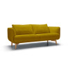 Canapé SITS 2 places en tissu chenille Moa coloris warm yellow avec pieds bois - Vue latérale I Axodeco.fr Canapé SITS 2 places en tissu chenille Moa coloris warm yellow avec pieds bois - Vue latérale I Axodeco.fr