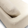 Lovseat SITS en tissu chenille Moa coloris cream avec pieds bois - Zoom matière n°1 I Axodeco.fr