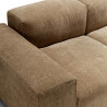 Canapé d'angle SITS en tissu chenille Edda coloris Teddy Brown avec pieds bois et tablettes - Zoom finitions I Axodeco.fr Canapé d'angle SITS en tissu chenille Edda coloris Teddy Brown avec pieds bois et tablettes - Zoom finitions I Axodeco.fr