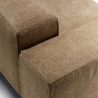 Canapé d'angle SITS en tissu chenille Edda coloris Teddy Brown avec pieds bois et tablettes - Zoom finitions I Axodeco.fr Canapé d'angle SITS en tissu chenille Edda coloris Teddy Brown avec pieds bois et tablettes - Zoom finitions I Axodeco.fr