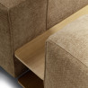 Canapé d'angle SITS en tissu chenille Edda coloris Teddy Brown avec pieds bois et tablettes - Zoom tablettes I Axodeco.fr Canapé d'angle SITS en tissu chenille Edda coloris Teddy Brown avec pieds bois et tablettes - Zoom tablettes I Axodeco.fr