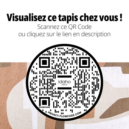 Tapis Vallauris Argile IDAHO - QR Code réalité augmentée I Axodeco.fr