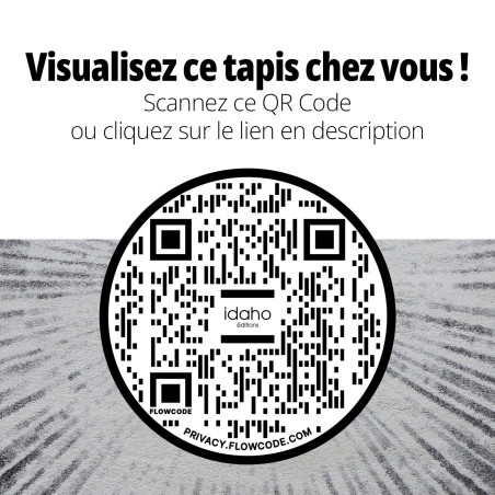 Tapis rond Split IDAHO - QR Code réalité augmentée I Axodeco.fr