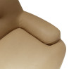 Fauteuil SITS en cuir Uma coloris latte avec pied pivotant - Détail I Axodeco.fr