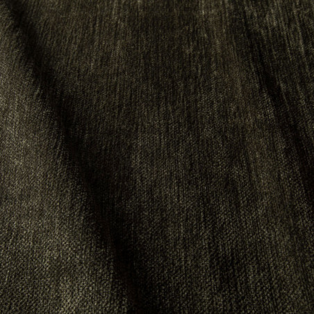 Fauteuil SITS en velours chenillé coloris kaki Teddy avec pieds bois - Echantillon tissu | Axodeco.fr