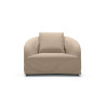 Fauteuil SITS en tissu outdoor Dahlia coloris beige - Vue de face I Axodeco.fr Fauteuil SITS en tissu outdoor Dahlia coloris beige - Vue de face I Axodeco.fr