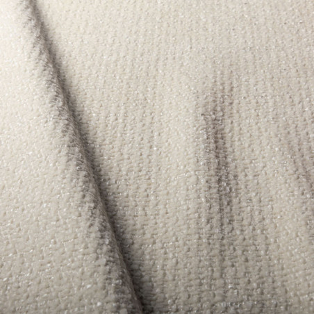 Canapé SITS en tissu chenille Moa coloris cream avec pieds bois - Echantillon tissu I Axodeco.fr