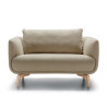 Fauteuil SITS en tissu bouclette Moa coloris light beige avec pieds bois - Vue de face I Axodeco.fr Fauteuil SITS en tissu bouclette Moa coloris light beige avec pieds bois - Vue de face I Axodeco.fr