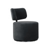 Fauteuil SITS en velours Mokka coloris anthracite avec pied pivotant - Vue latérale I Axodeco.fr Fauteuil SITS en velours Mokka coloris anthracite avec pied pivotant - Vue latérale I Axodeco.fr