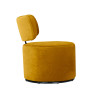 Fauteuil SITS en velours Mokka coloris yellow avec pied pivotant - Vue de profil I Axodeco.fr