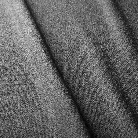 Fauteuil SITS en tissu bouclette Alex coloris Steel Grey avec pieds métal et repose-tête -  Echantillon tissu I Axodeco.fr