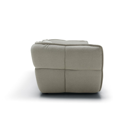 Canapé SITS 2 places en tissu bouclette Clyde coloris Light grey - Vue de profil I Axodeco.fr