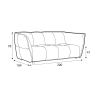 Canapé SITS 3 places en tissu bouclette Clyde - Dimensions I Axodeco.fr
