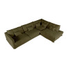 Canapé d'angle SITS set°3 angle droit pur lin Heaven coloris Olive avec jupette -  Vue de dessus I Axodeco.fr Canapé d'angle SITS set°3 angle droit pur lin Heaven coloris Olive avec jupette -  Vue de dessus I Axodeco.fr