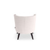 Fauteuil Ina CASTLE LINE avec pieds bois ronds coloris Mushroom Gent n°07 - Vue de dos I Axodeco.fr