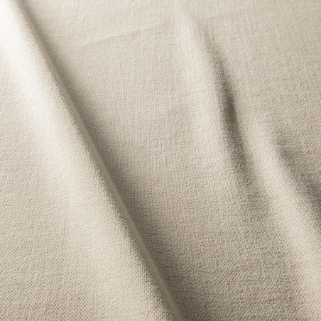 Fauteuil SITS en tissu naturel coton/lin Julia coloris natur avec pieds bois - Echantillon tissu I Axodeco.fr