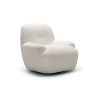 Fauteuil SITS en tissu chenille 100% recyclé Uma coloris Off-White avec pied pivotant - Vue latérale I Axodeco.fr Fauteuil SITS en tissu chenille 100% recyclé Uma coloris Off-White avec pied pivotant - Vue latérale I Axodeco.fr