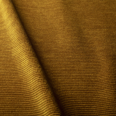 Canapé SITS en velours côtelé Impulse coloris mustard avec pieds métal - Echantillon tissu I Axodeco.fr