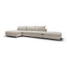 Canapé d'angle SITS en tissu chenille recyclé Milou avec pieds bois coloris nature - Vue  latérale I Axodeco.fr Canapé d'angle SITS en tissu chenille recyclé Milou avec pieds bois coloris nature - Vue  latérale I Axodeco.fr