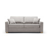 Canapé convertible SITS 3 places en tissu chiné Lukas coloris light grey avec pieds bois - Vue de face I Axodeco.fr Canapé convertible SITS 3 places en tissu chiné Lukas coloris light grey avec pieds bois - Vue de face I Axodeco.fr