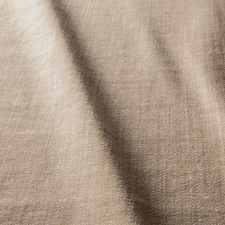 Canapé SITS en tissu naturel coton/lin Mynta coloris beige avec pieds bois - Echantillon tissu I Axodeco.fr