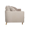 Canapé SITS 2 places en tissu naturel coton/lin coloris natur Julia avec pieds bois - Vue de profil I Axodeco.fr Canapé SITS 2 places en tissu naturel coton/lin coloris natur Julia avec pieds bois - Vue de profil I Axodeco.fr