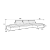 Canapé d'angle SITS en tissu chenille recyclé Milou avec pieds bois - Dimensions I Axodeco.fr Canapé d'angle SITS en tissu chenille recyclé Milou avec pieds bois - Dimensions I Axodeco.fr