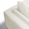Canapé d'angle convertible SITS en tissu chenille 100% recyclé off-white, angle à droite - Zoom I Axodeco.fr