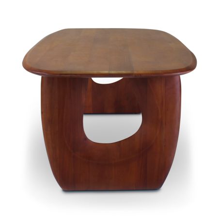 Table de salle à manger CASTLE LINE en acacia brun Panton - Vue de profil I Axodeco.fr