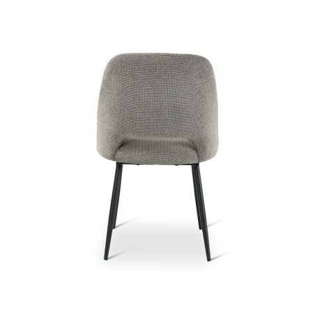 Lot de 2 chaises CASTLE LINE en tissu chiné Omis avec pieds en métal anthracite coloris dark grey - Vue de dos I Axodeco.fr