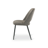 Lot de 2 chaises CASTLE LINE en tissu chiné Omis avec pieds en métal anthracite coloris dark grey - Vue de profil I Axodeco.fr