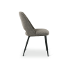 Lot de 2 chaises CASTLE LINE en tissu chiné Omis avec pieds en métal anthracite coloris dark grey - Vue de profil I Axodeco.fr