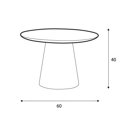 Table basse CASTLE LINE Lotus diamètre 60cm - Dimensions I Axodeco.fr