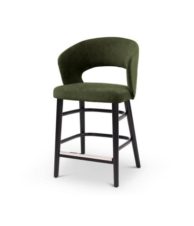 Chaise îlot Fay CASTLE LINE avec pieds ronds en bois coloris Hunter I Axodeco.fr