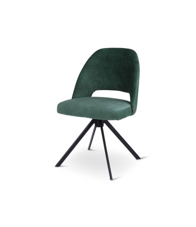 Chaise pivotante Joy CASTLE LINE avec pied en métal noir coloris Niagara I Axodeco.fr